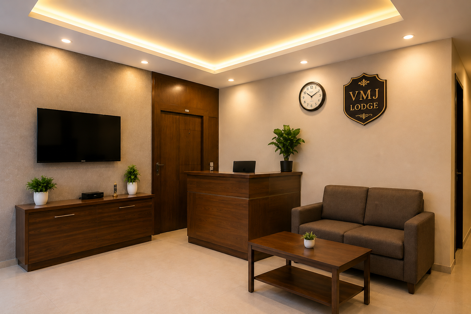 Comfortable Residency room at VMJ Lodge A/C